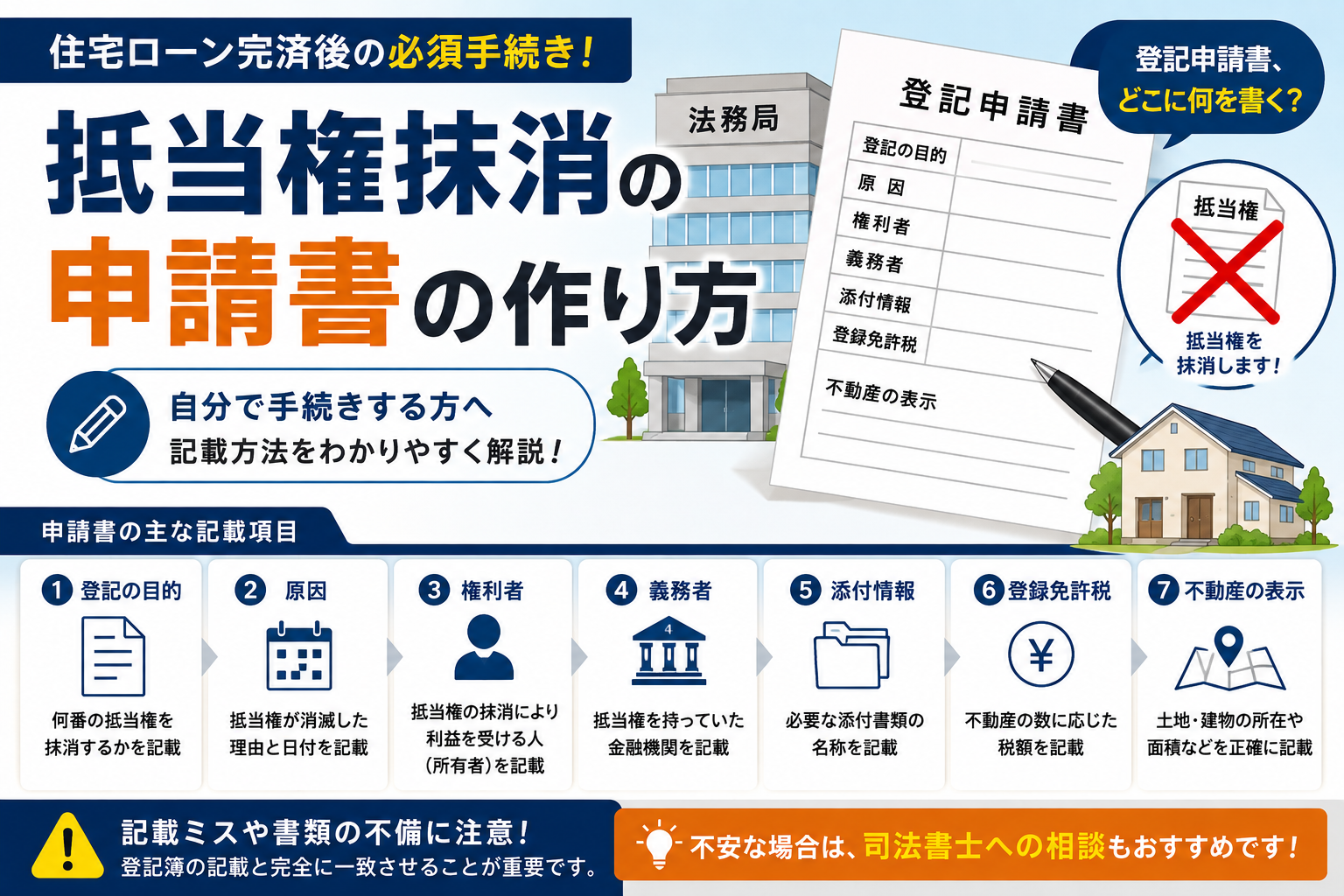 抵当権抹消の申請書の作り方