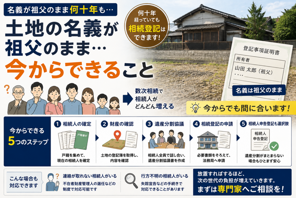 土地の名義が祖父のまま…今からできること