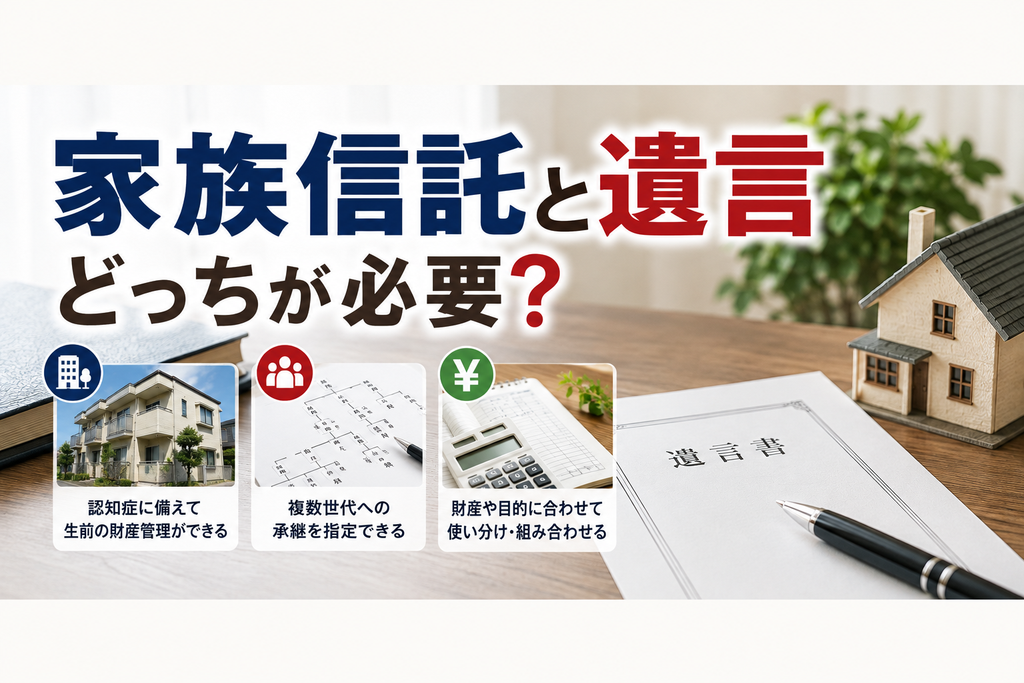 家族信託と遺言、どっちが必要?違いと選び方をわかりやすく解説