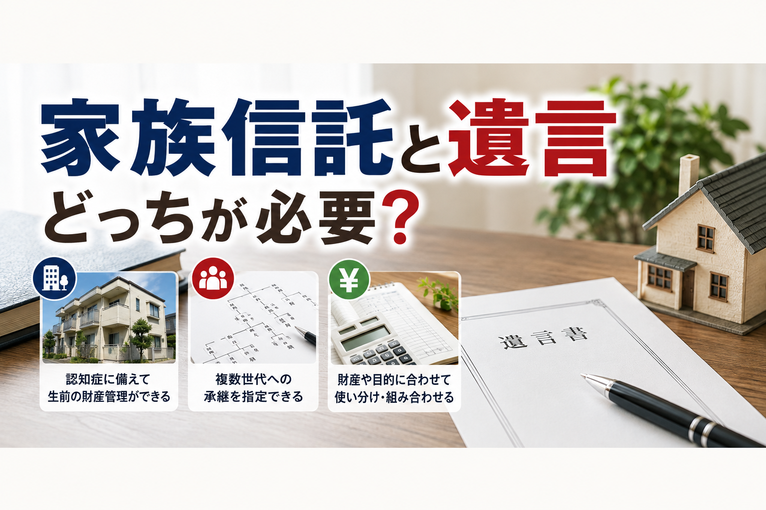 家族信託と遺言、どっちが必要?違いと選び方をわかりやすく解説