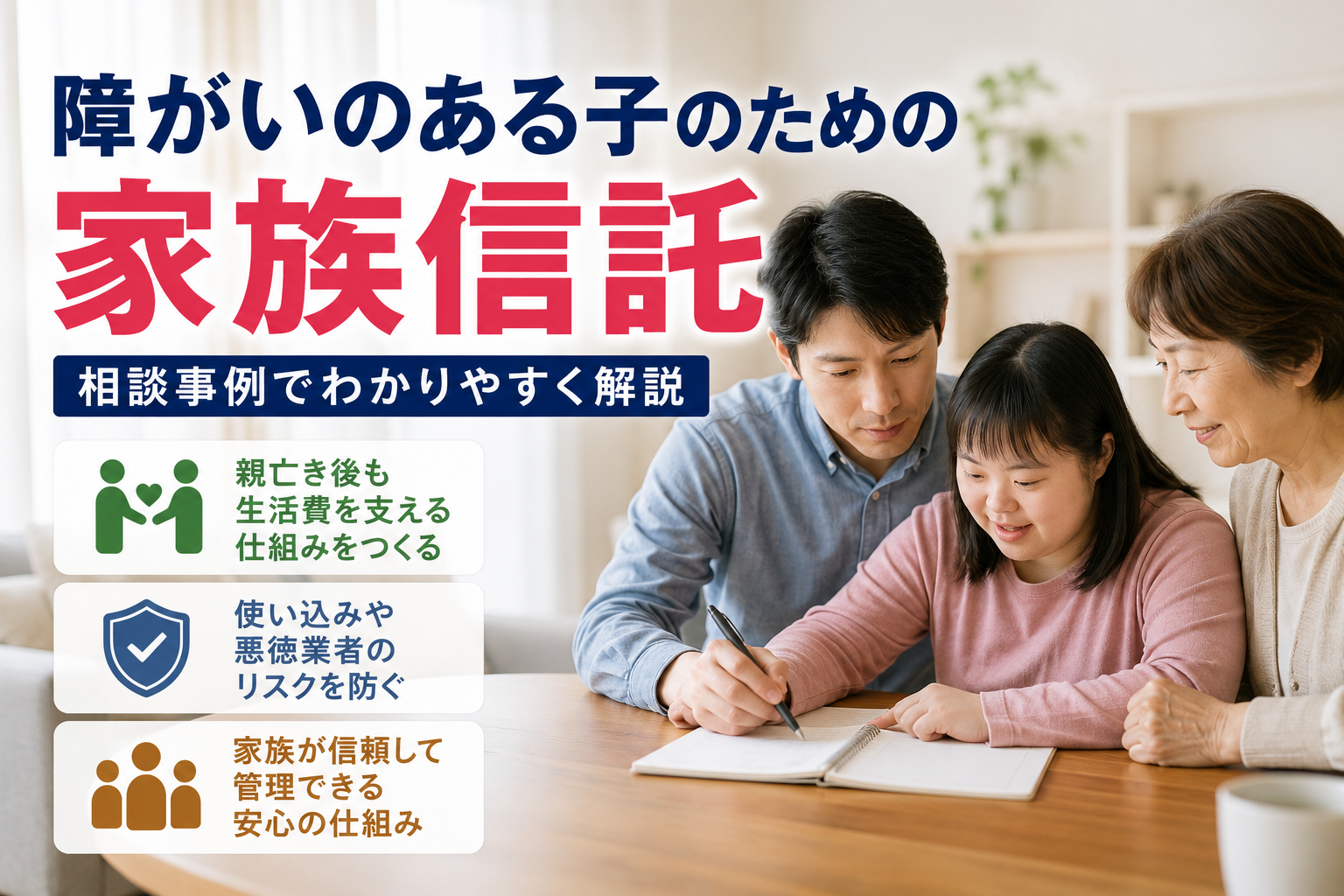 障がいのある子のための家族信託、相談事例でわかりやすく解説