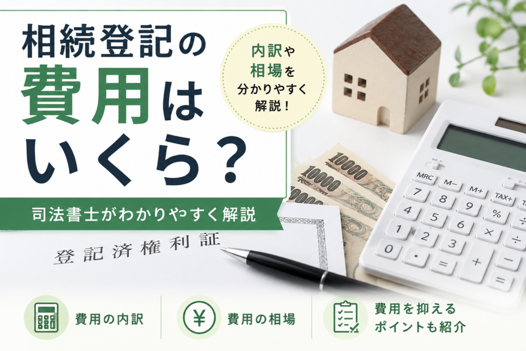 相続登記の費用はいくら？内訳や相場を司法書士が分かりやすく解説