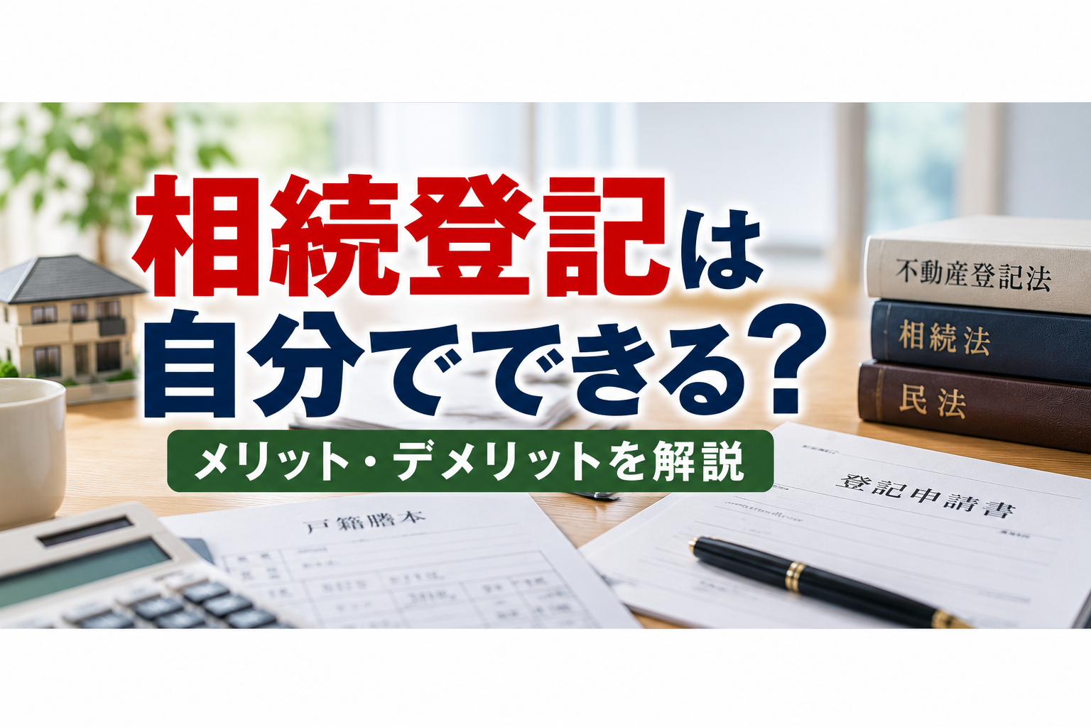 相続登記は自分でできる?メリット・デメリットを解説