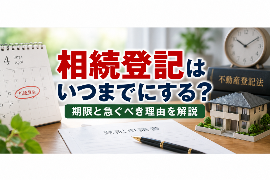 相続登記はいつまでにする?期限と急ぐべき理由を解説