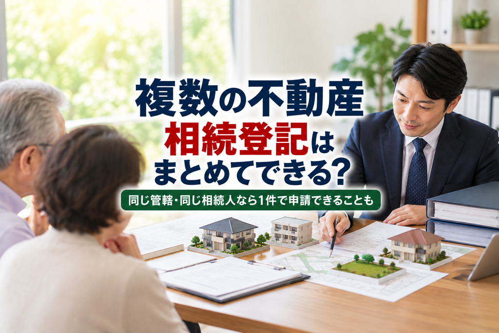 不動産が複数ある場合の相続登記、まとめてできる?